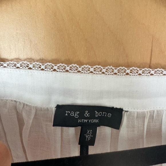 Rag&bone white cotton peasant blouse size XS - Picture 5 of 6